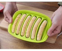 Moule à saucisses en silicone DIY avec couvercle, 6 cavités, pour hot-dogs, très vendu, compatible micro-ondes et lave-vaisselle, outil de cuisine