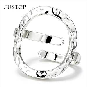 304 316 Geometric <b>tungsten</b> <b>ring</b> Silver plated unisex <b>ring</b> Open adjustable band <b>ring</b> Daily wear fashion jewelry - Product Image 2