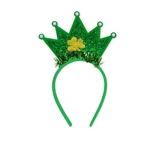 קישוטי מסיבת יום פטריק הקדוש, יום אירי, סרט לראש בצבע ירוק, קישוט תלתן, עבודת יד, חומרים מעורבים, פסטיבל - Product Image 5