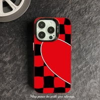 Coque de téléphone portable tendance motif quadrillé coloré argenté pour iPhone 16 15 Pro Max 14 13, coque arrière transparente IMD effet pierre fraîche