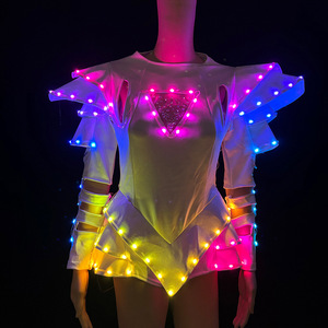 Costume de robot en coton lumineux LED couleur intégrale pour Halloween, Noël, performance scénique en boîte de nuit, femme DJ, chanteuse - Meilleure vente - Product Image 6