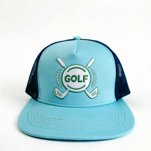 Casquettes de camionneur à visière plate imprimées, casquettes de golf personnalisées à 5 panneaux, casquettes de baseball à fermeture snapback, fabriquées au Vietnam - Product Image 1