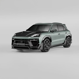 Nouveau kit carrosserie Cayenne 2018-2024 - Style TH en fibre de carbone : Lame avant, jupes latérales, diffuseur, spoiler, extension d'ailes, capot, auto-adhésif - Product Image 2