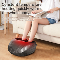 Machine de massage Shiatsu de luxe à roulettes avec pression d'air vibrante et télécommande sans fil, masseur de pieds à brancher
