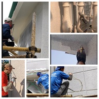 Revêtement liquide à base d'acrylique pour murs extérieurs, finition mate, aspect pierre, marbre, résistant aux intempéries, pour villas, applicateur pinceau