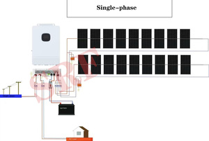 Kit de Sistema Solar Doméstico de 10kVA, Silicio Monocristalino, Batería de Iones de Litio de 3KW-15KW, Unidad de Energía Pequeña de 10kw 10kw 10kva 10kwh, Fuera de la Red - Product Image 1