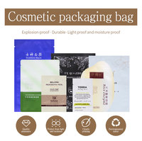 Sachets d'emballage cosmétique YSH en plastique souple brillant thermoscellables sur trois côtés pour fournisseurs de cosmétiques