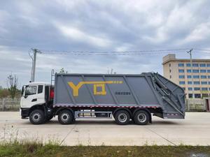 Dongfeng รถเก็บขยะดีเซล8X4 Tianlong 30m ³ สูงพิเศษ30ตันผลิตใหม่สำหรับการก่อสร้างเก็บขยะ - Product Image 2