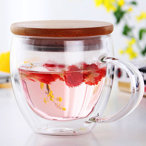 <span class=keywords><strong>Transparent</strong></span> incassable Offre Spéciale à double paroi en verre tasse de café avec poignée - Product Image 3