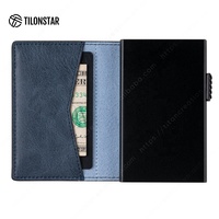 Dompet Kartu Kulit Anti-RFID NFC dengan Pelindung, Bahan Aluminium Pop-up, Harga Pabrik untuk Pria
