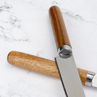 Ensemble de couteau à fromage et de spatule à beurre en bois d'acacia nordique avec petite fourchette, couteau à tartiner pour le petit-déjeuner et le thé de l'après-midi