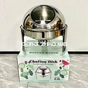 Modern paslanmaz gıda ısıtıcısı büfe servis ekipmanları Catering 6l altın yuvarlak alkol soba reşo çanak isıtıcı satılık - Product Image 4
