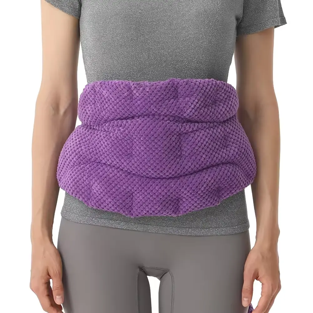 Weighted Organic Seed Bag Heating Pad Menstrual Women's Period Pain Relief Microwavable and Freezable Belt with Long Straps