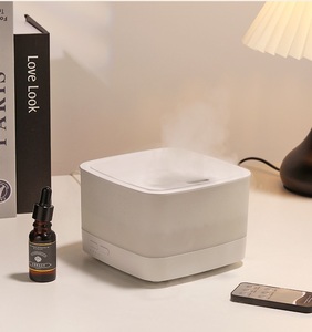 Máy tính để bàn 800ml phun hương thơm tinh dầu khuếch tán, Cube ánh sáng đèn hạt gỗ tạo độ ẩm - Product Image 6