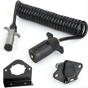 Wide application Easy Grip 7 Wire to 6 Wire Trailer Plug Cord Adapter for trailers, RVs, cars, boats