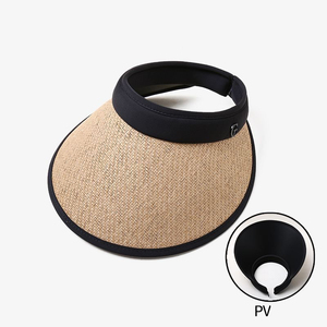 Visière d'été tendance pour femme, grande visière pliable, protection UV UPF50+, idéale pour la plage, les voyages, le cyclisme en plein air - Product Image 1