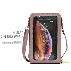 Bolso de hombro con pantalla táctil <span class=keywords><strong>para</strong></span> <span class=keywords><strong>mujer</strong></span>, cartera <span class=keywords><strong>para</strong></span> teléfono <span class=keywords><strong>móvil</strong></span>, monedero cuadrado, a la moda, de pu - Product Image 3