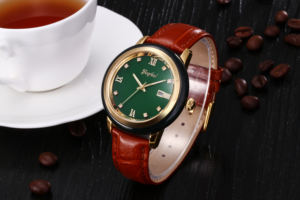 นาฬิกาคู่สายหนังดราก้อนฟีนิกซ์ควอตซ์ดีไซน์หรูหรา นาฬิกาหยกเหอเทียนสำหรับผู้ชายและผู้หญิง - Product Image 6