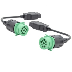 OBD2 公头转 Type 2 J1939 9P 插座定制线束卡车诊断电缆 - Product Image 3