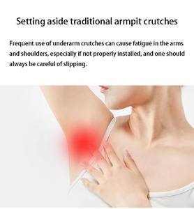 Aide à la marche télescopique de jambe de béquille antidérapante mains libres pour aider à la marche blessure à la cheville dans la <span class=keywords><strong>fracture</strong></span> de l'articulation du mollet et de la cheville - Product Image 4