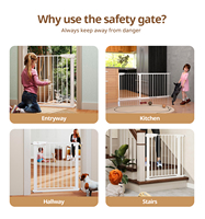 Barrière de sécurité pour bébé rétractable de haute qualité et durable en acier pour la cuisine, les toilettes et les escaliers