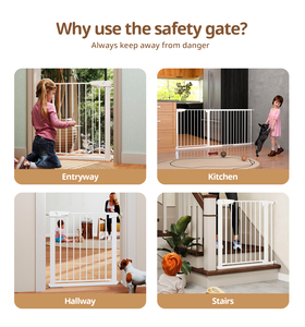 Barrière de sécurité pour bébé rétractable de haute qualité et durable en acier pour la cuisine, les toilettes et les escaliers - Product Image 2