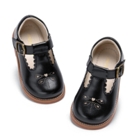 Chaussons de danse noirs souples à semelle épaisse de haute qualité, avec fermeture auto-agrippante, légers, respirants et antidérapants pour filles (école)