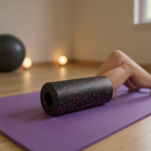 Pilier de yoga 2-en-1 en EPP rouge 33x14cm, bâtons de massage, balles et rouleaux - Product Image 3