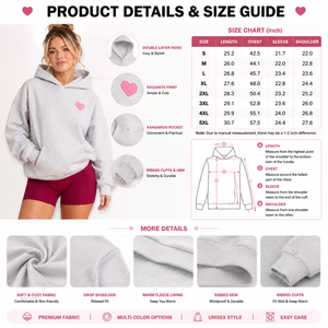 Sudadera con Capucha para Mujer, Manga Larga, Bordado de Corazón, Mezcla de Algodón y Felpa, para Otoño e Invierno, Uso Diario, con Certificación BSCI - Product Image 2