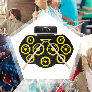 Juego de batería electrónica portátil <span class=keywords><strong>compacta</strong></span>, juguete enrollable Digital Original con cámara de tambor de silicona, Kit de batería electrónica Original - Product Image 5