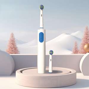 Cepillo de Dientes Eléctrico Sónico Recargable, Limpieza por Vibración Giratoria, Resistente al Agua IPX5, Carga Tipo-C, Cerdas de Nailon Suaves, Limpieza Profunda - Product Image 6