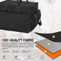 Sac de rangement suspendu en tissu Oxford avec fermeture éclair, multi-usage, portable, pour équipement audio DJ et musiciens, idéal pour les voyages en extérieur
