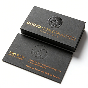 Cartes de visite personnalisées haut de gamme gaufrées, découpées, en papier couché épais, imprimées recto-verso pour entrepreneurs et usage personnel - Product Image 1