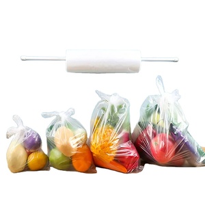 Hot plastic clear flat food produce bag on <b>roll</b> for vegetable and <b>fruit</b> custom packaging supermarket - Product Image 1