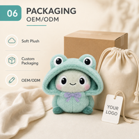 Peluche grenouille vert menthe personnalisée, directement de l'usine, en coton PP, tissu super doux - OEM/ODM pour marques à marque privée, commandes en gros