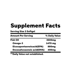 FM OEM Omega 3 Pilules d'huile de poisson 3600 mg Burpless Haute puissance Saveur de citron EPA DHA Ultra Pure Liquid Softgels Supplément d'huile de poisson - Product Image 4