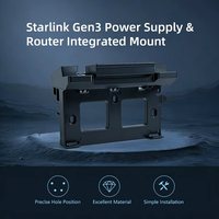 Soporte de Pared para Router Starlink Gen3, Soporte de Almacenamiento de Cables de Plástico Resistente para Uso en Interiores y Autocaravanas