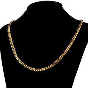Collier et bracelet cubains pour <span class=keywords><strong>homme</strong></span> <span class=keywords><strong>en</strong></span> acier inoxydable 316 plaqué <span class=keywords><strong>or</strong></span> 18 carats PVD, logo personnalisé, 6 à 18 mm, collier Monaco, chaîne cubaine Miami - Product Image 4