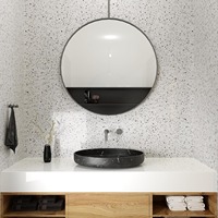 Dalles de terrazzo blanc YDSTONE, simples et élégantes, 60*60cm, en pierre artificielle, pour comptoir de salle de bain et design de table intérieur
