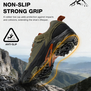 Chaussures de randonnée et de trail légères unisexes en daim et maille imperméables à lacets rapides pour toutes les saisons - Product Image 3
