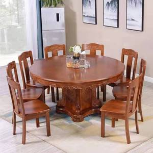 Smart Modern Round Revolving Dining <b>Table</b> With <b>Wooden</b> Top for Home Hotel Apartment and Restaurant Use T6040 Dining <b>Table</b> With - Product Image 4