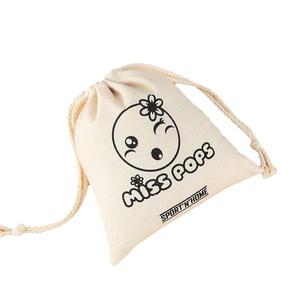 Sac à cordon en toile de coton personnalisé, réutilisable, respirant, pour le rangement d'articles divers et les sacs cadeaux en mousseline - Product Image 6