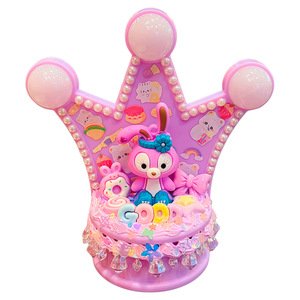 Diy Crown Night <b>Light</b> Led Tap Control Battery Operated Plastic Multicolored Girl Toy Gift - Product Image 5