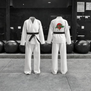 Uniforme de Gi de Alta Calidad, Estilo Cobra Kai, Conjunto de Cosplay, Kimono Blanco, Disfraz de Anime para Hombre Adulto, Halloween, Poliéster - Product Image 2