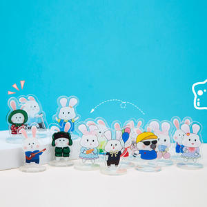 Ins Transparent Acrylique Stand Lapin Numérique Photo Porte-clés Dessin Animé DIY Créatif Écologique Boxin Marque Petit Cadeau En Plastique - Product Image 2