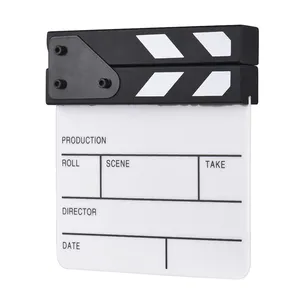 Andoer Clapper Board Compact Size Acrylique Clapboard Dry Erase TV Film Director Cut Action Scene Clapper Board Slate - Product Image 1