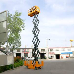 Elevador de tijera autopropulsado de alta calidad estándar CE 12m 300kg plataforma de trabajo aéreo de construcción - Product Image 1