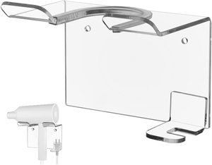 벽 마운트 선반 헤어 드라이어 홀더 아크릴 블로우 건조기 스토리지 랙 다기능 욕실 스토리지 주최자