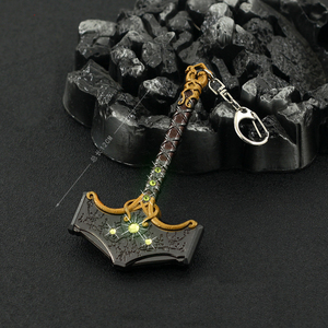 <span class=keywords><strong>God</strong></span> of <span class=keywords><strong>War</strong></span>: <span class=keywords><strong>Ragnarok</strong></span> Marteau de Thor 12cm 84g Porte-clés entièrement en métal - Product Image 3