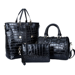Conjunto de Bolsos de Mano de PU para Mujer, Color Sólido, Resistentes al Agua, Portátiles, 3 Piezas, Cierre de Cremallera, Diseño Superior, para Todas las Temporadas - Product Image 1